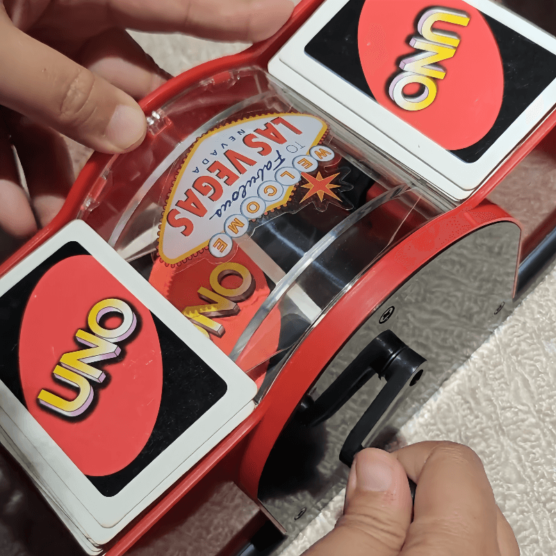 Hand crank shuffler poker shuffler