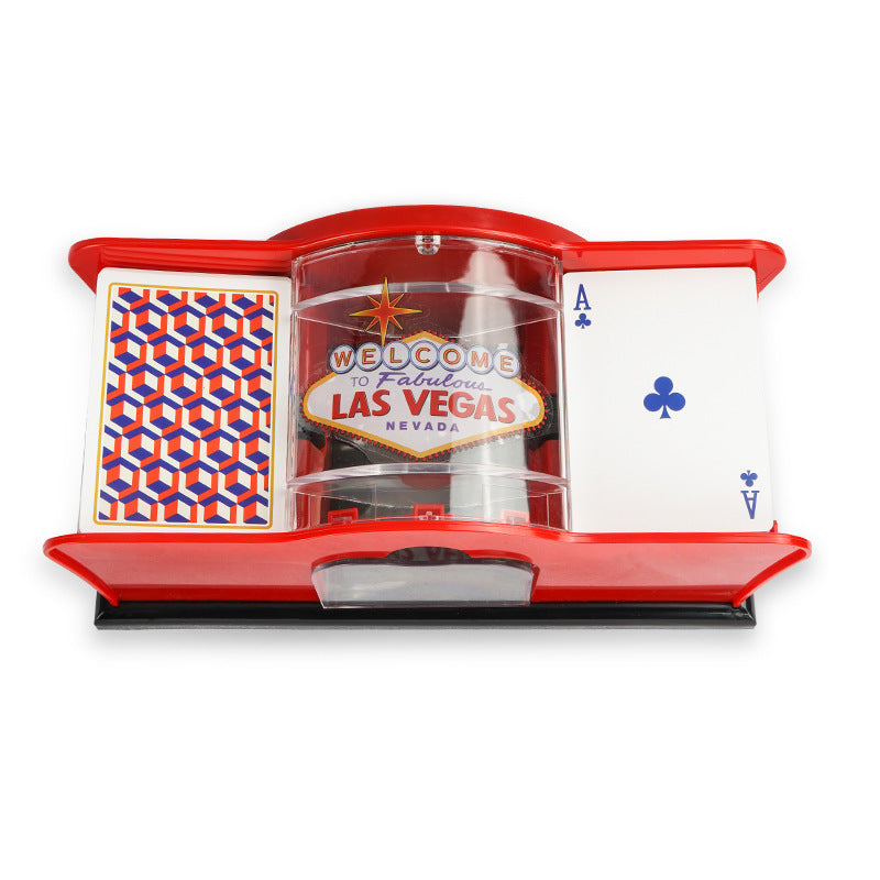 Hand crank shuffler poker shuffler