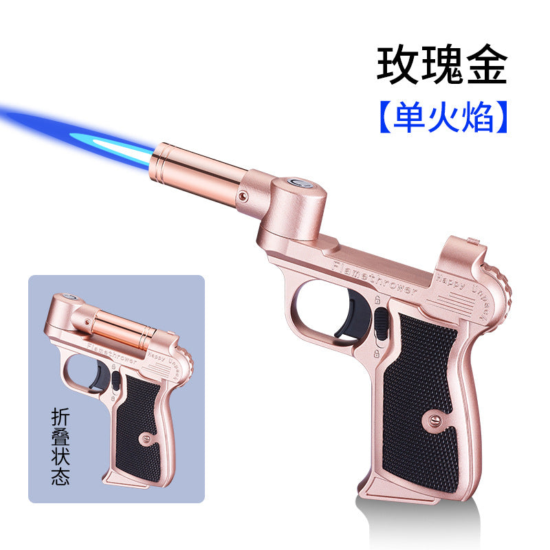 New rotatable foldable nozzle welding spray gun outdoor camping barbecue ignition tool large firepower inflatable lighter