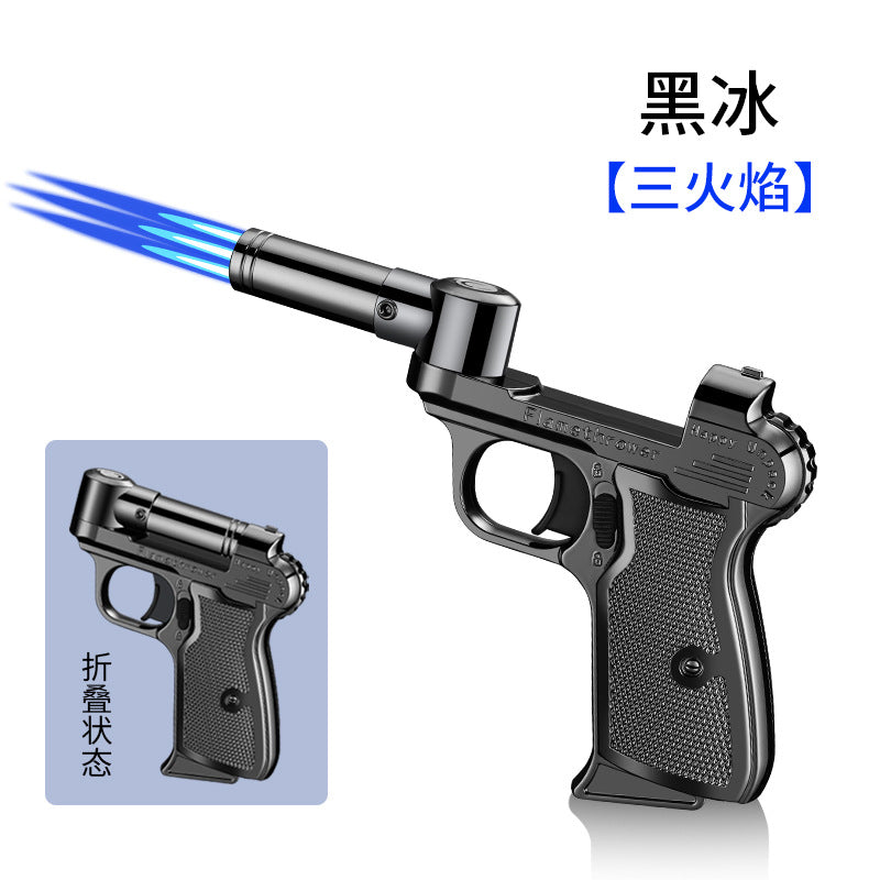 New rotatable foldable nozzle welding spray gun outdoor camping barbecue ignition tool large firepower inflatable lighter