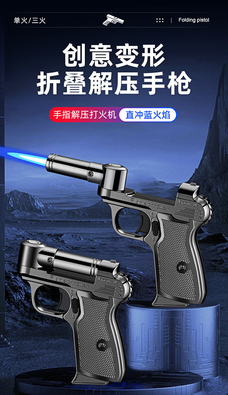 New rotatable foldable nozzle welding spray gun outdoor camping barbecue ignition tool large firepower inflatable lighter