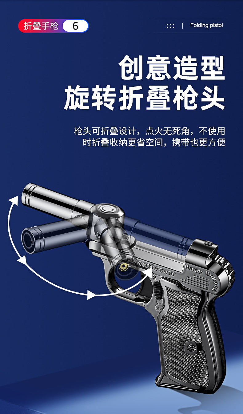 New rotatable foldable nozzle welding spray gun outdoor camping barbecue ignition tool large firepower inflatable lighter