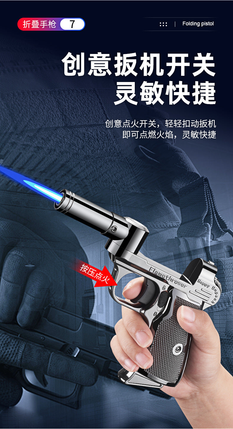 New rotatable foldable nozzle welding spray gun outdoor camping barbecue ignition tool large firepower inflatable lighter