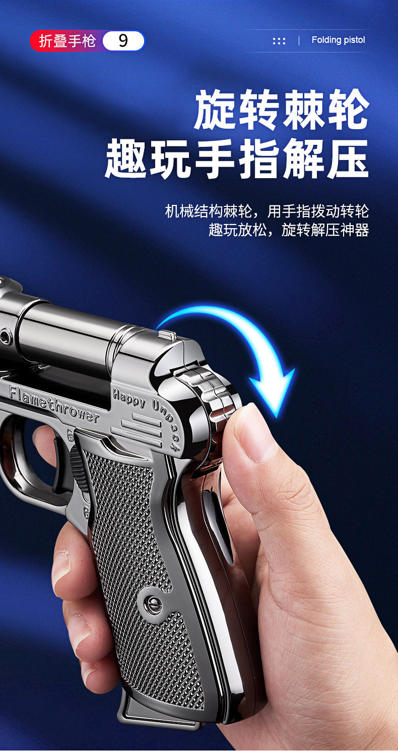 New rotatable foldable nozzle welding spray gun outdoor camping barbecue ignition tool large firepower inflatable lighter
