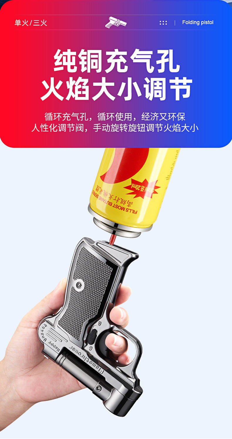 New rotatable foldable nozzle welding spray gun outdoor camping barbecue ignition tool large firepower inflatable lighter