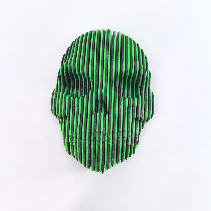 3D printed luminous quantum skull decoration