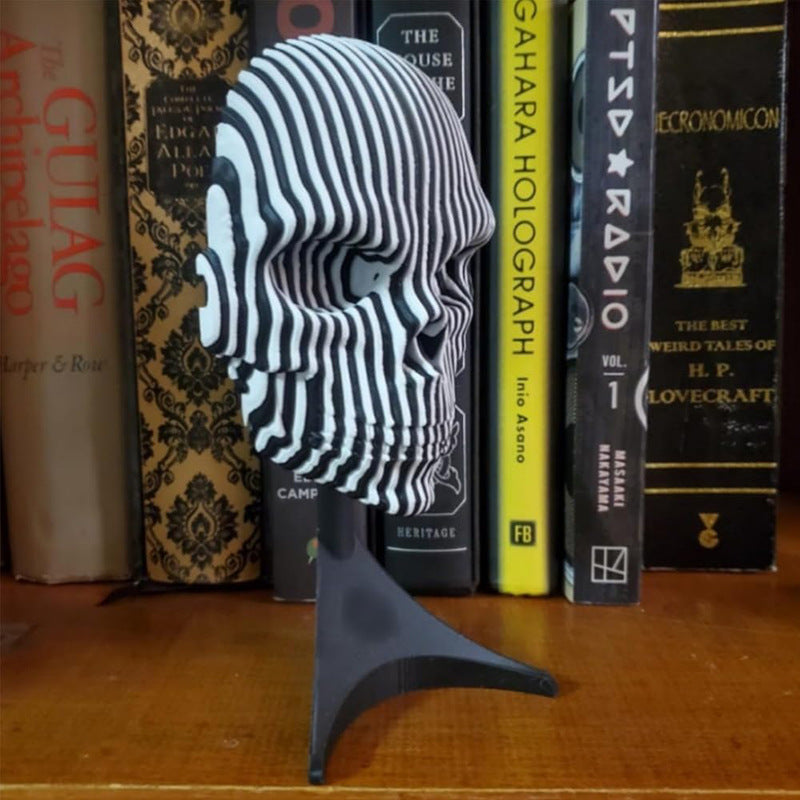 3D printed luminous quantum skull decoration