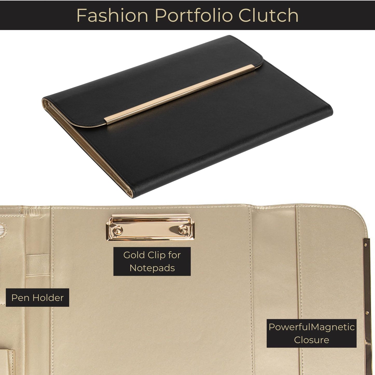 Leather Multifunctional Folder Flat Storage Bag