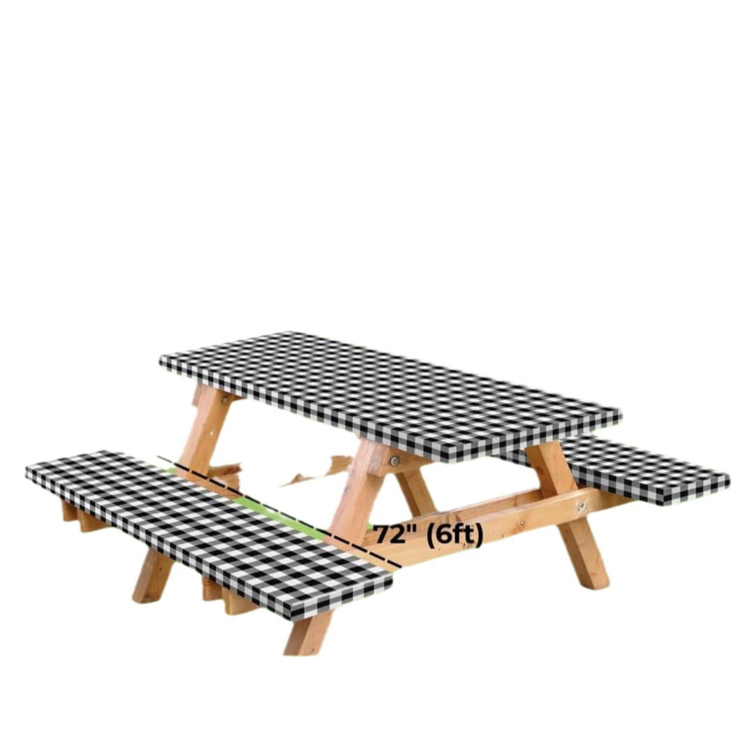 Outdoor picnic table three-piece set waterproof, oil-proof and stain-resistant table and chair covers
