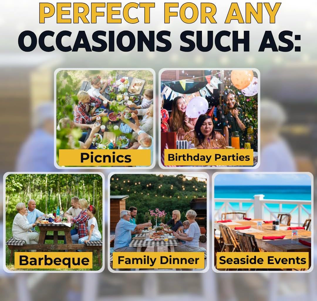 Outdoor picnic table three-piece set waterproof, oil-proof and stain-resistant table and chair covers