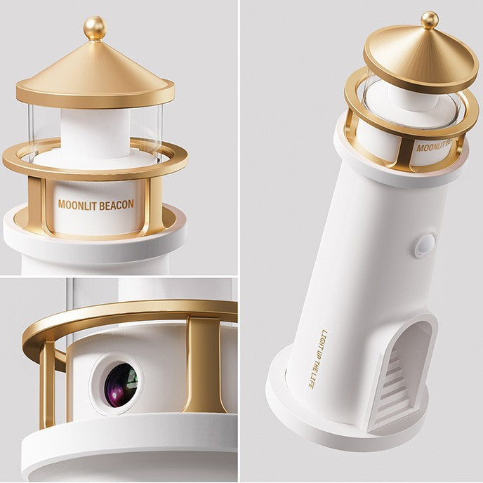 Moonlight lighthouse projection lamp atmosphere bedroom bedside with sleeping night light