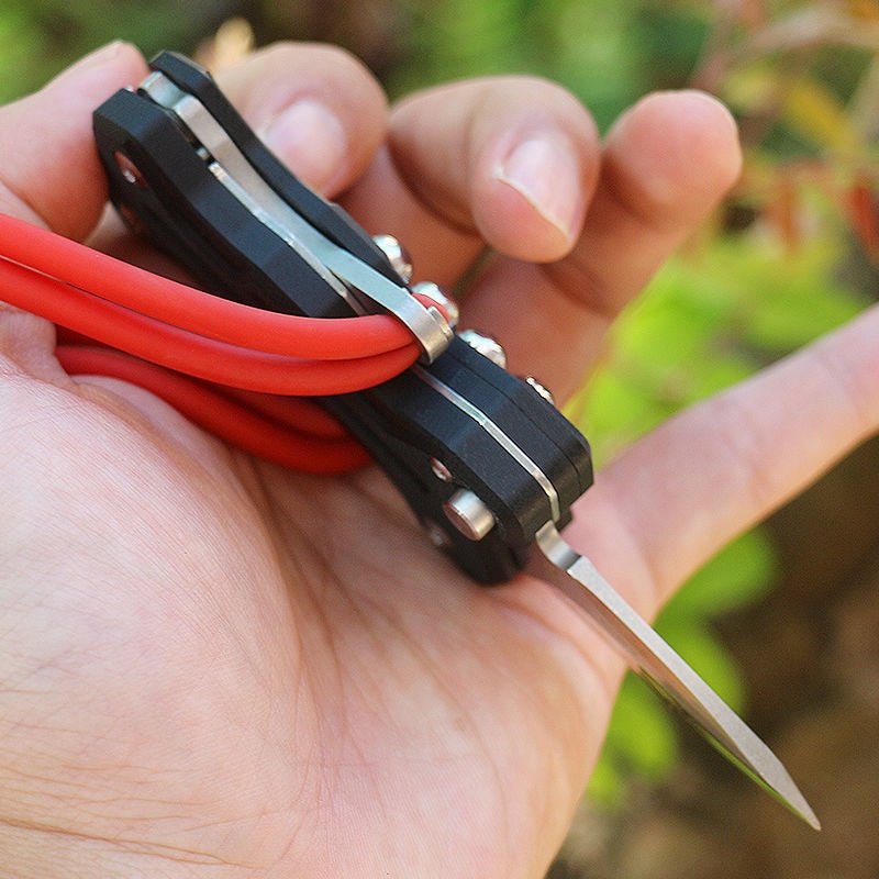 2 In 1 Multifunctional Self-defense EDC Pocket Knife Slingshot