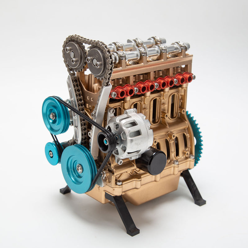 Four cylinder mini engine assembly kit, adult model engine kit