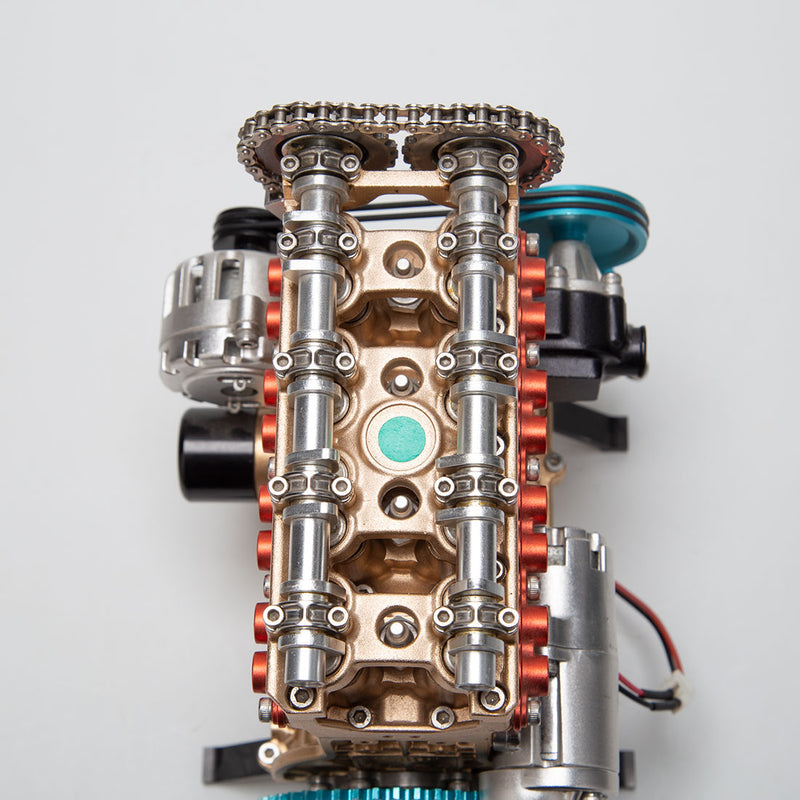 Four cylinder mini engine assembly kit, adult model engine kit