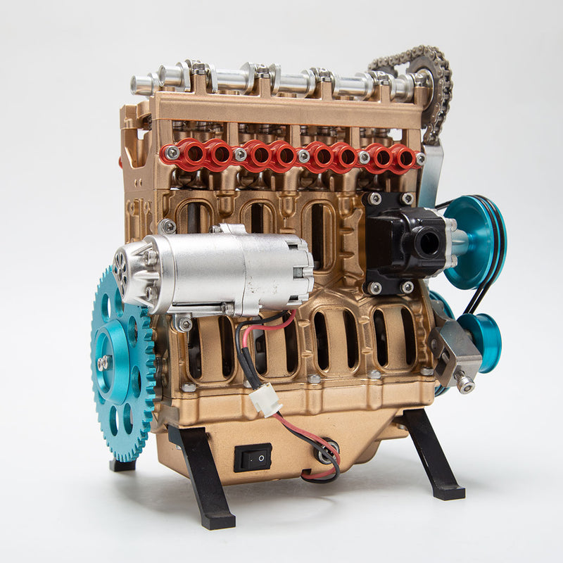 Four cylinder mini engine assembly kit, adult model engine kit