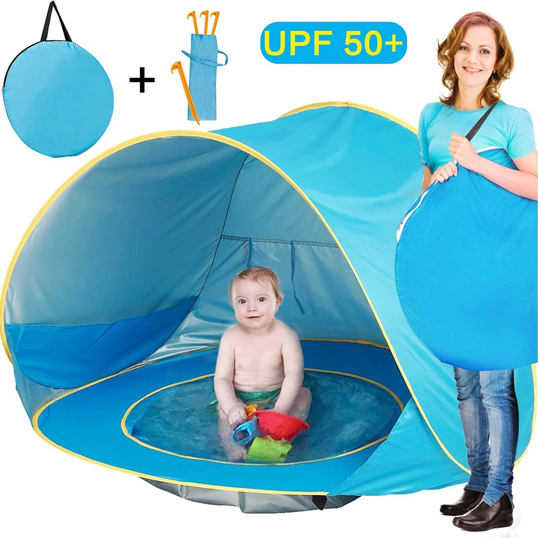 Baby Beach Shelter Tent with Folding Pool