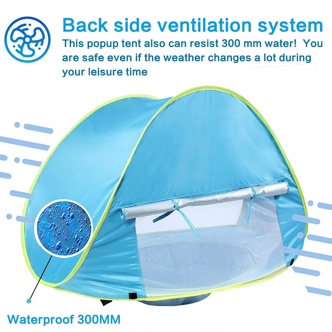 Baby Beach Shelter Tent with Folding Pool