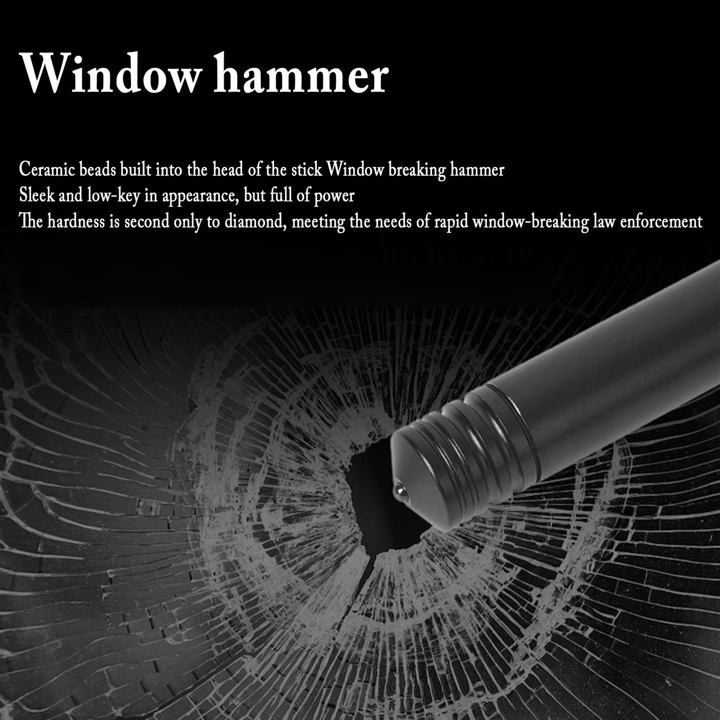 Telescopic trekking pole outdoor multifunctional retractable self-defense stick double lock trekking pole car window breaker