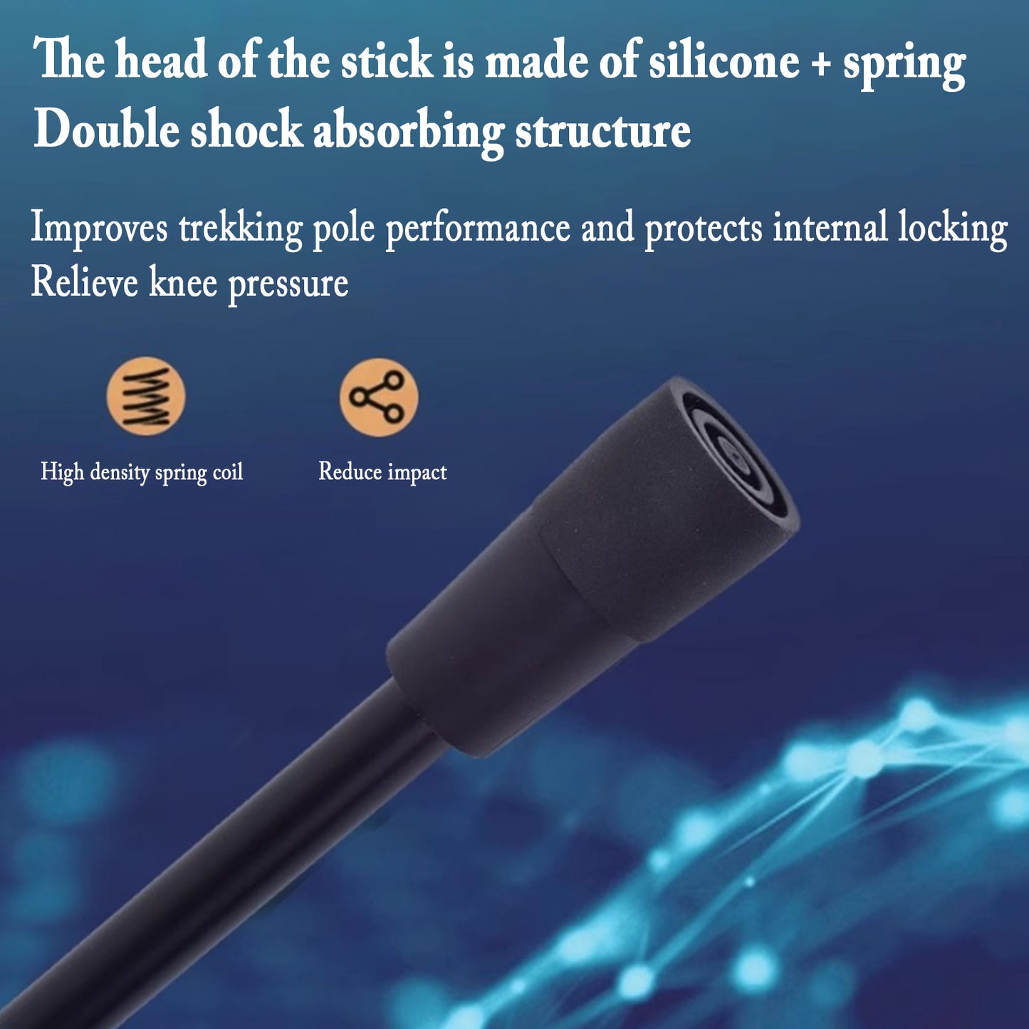 Telescopic trekking pole outdoor multifunctional retractable self-defense stick double lock trekking pole car window breaker