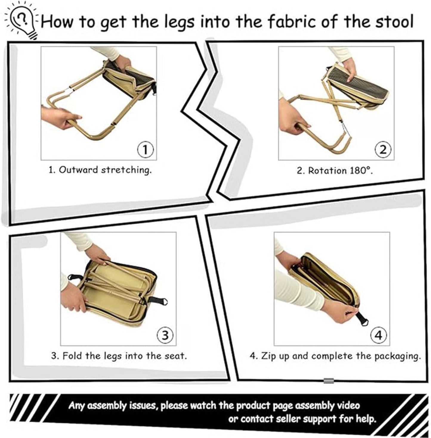 Folding Backpacking Stool Mini Folding Outdoor Camping Stool