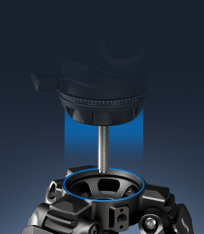 One-step locking of the camera tripod