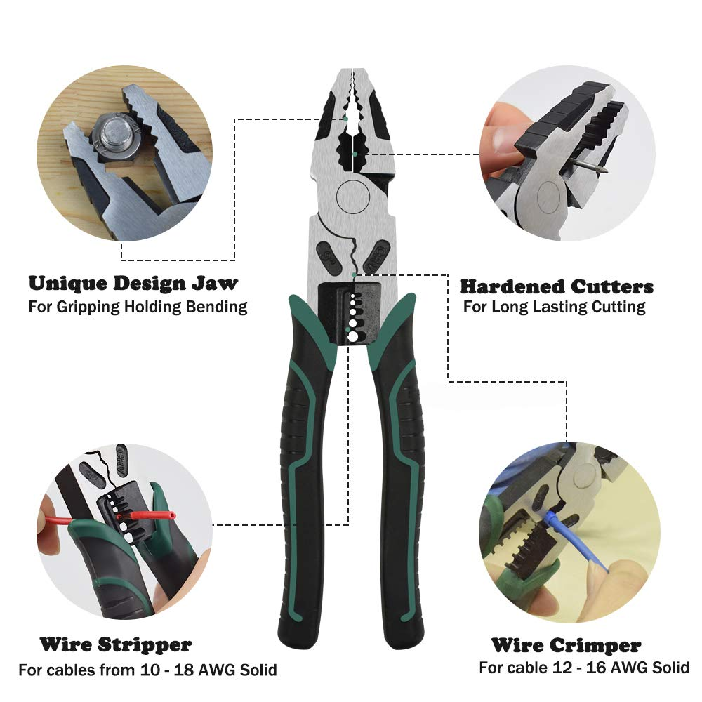 Multifunctional combination pliers with professional handles