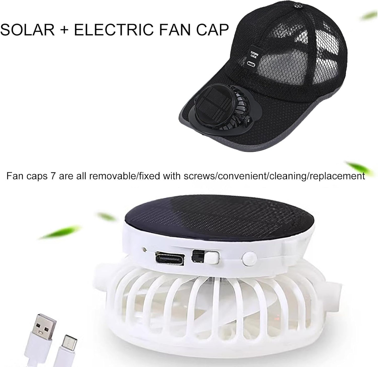 Stylish Rechargeable Baseball Cap with Fan