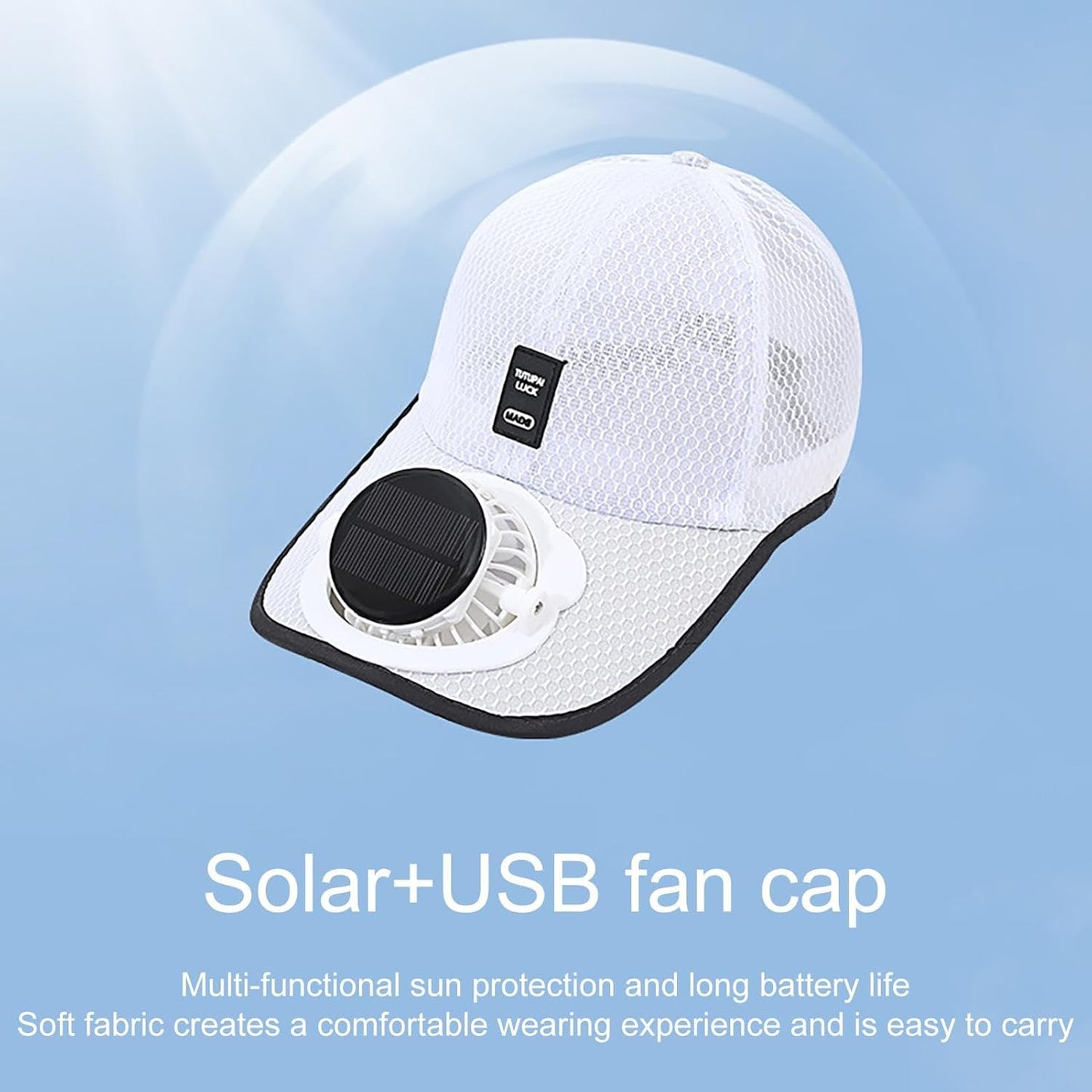 Stylish Rechargeable Baseball Cap with Fan