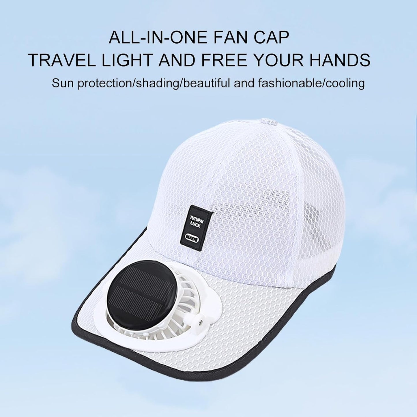 Stylish Rechargeable Baseball Cap with Fan