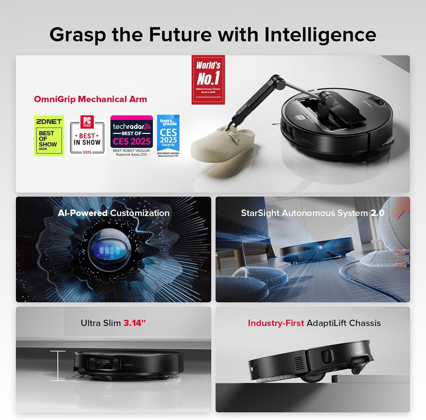 Sweeping robot, can automatically wash and mop the floor, omnidirectional gripper arm, artificial intelligence driven