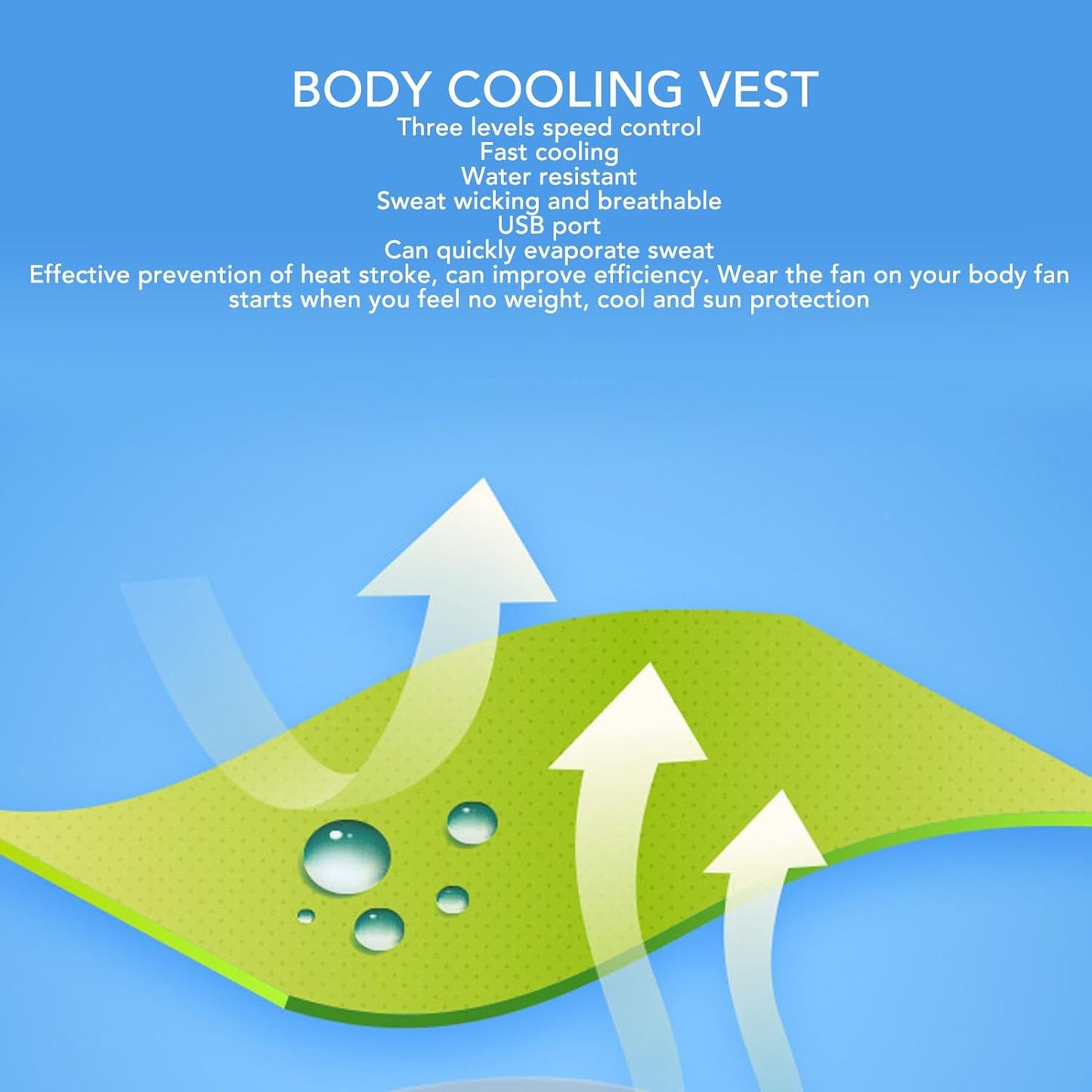 Work Clothes Vest with Fan