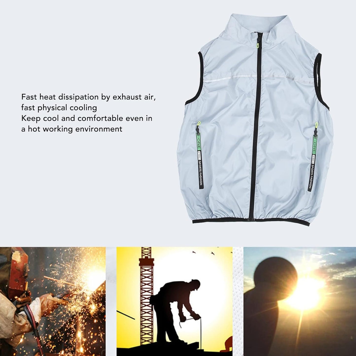 Work Clothes Vest with Fan