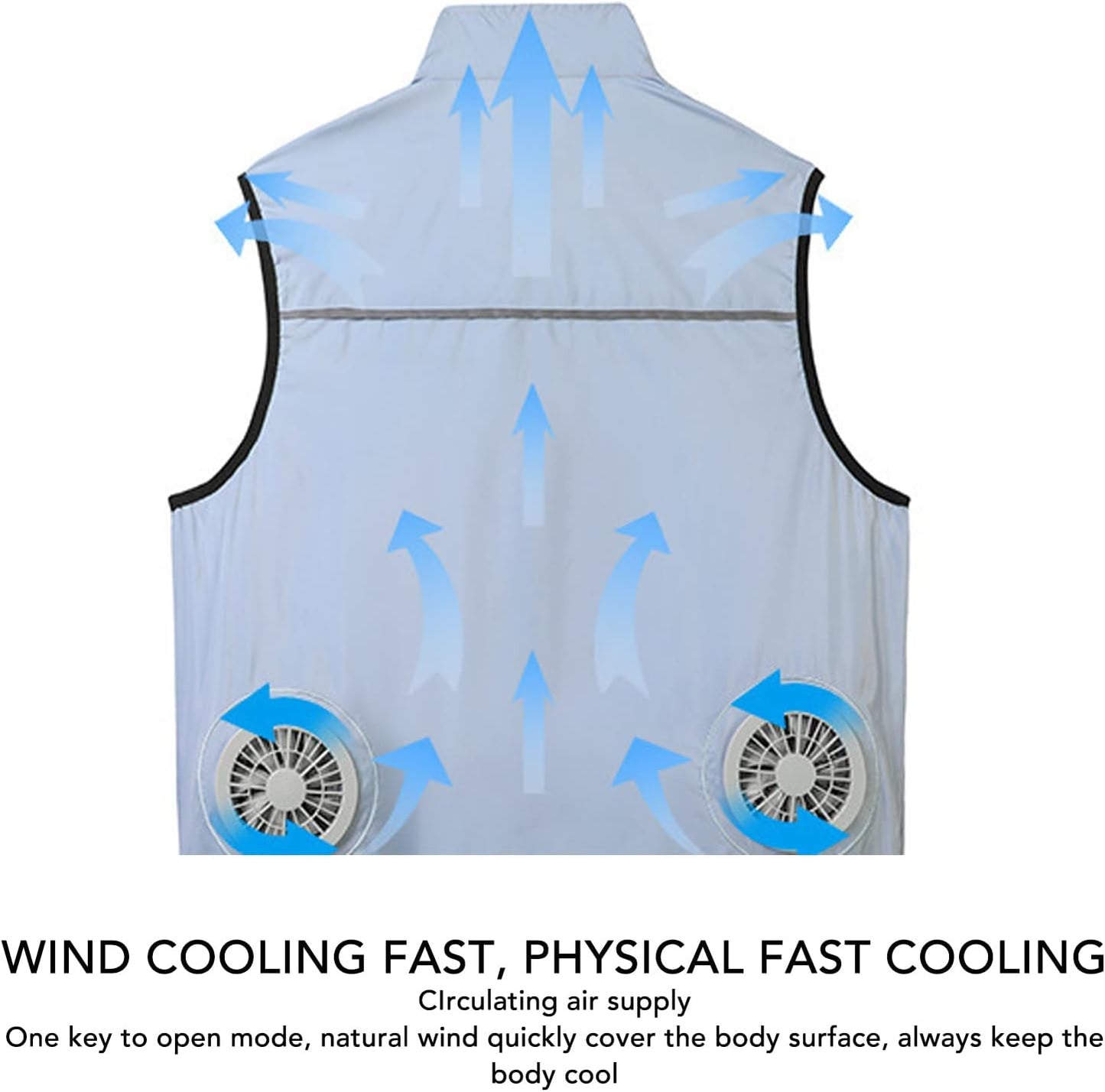Work Clothes Vest with Fan