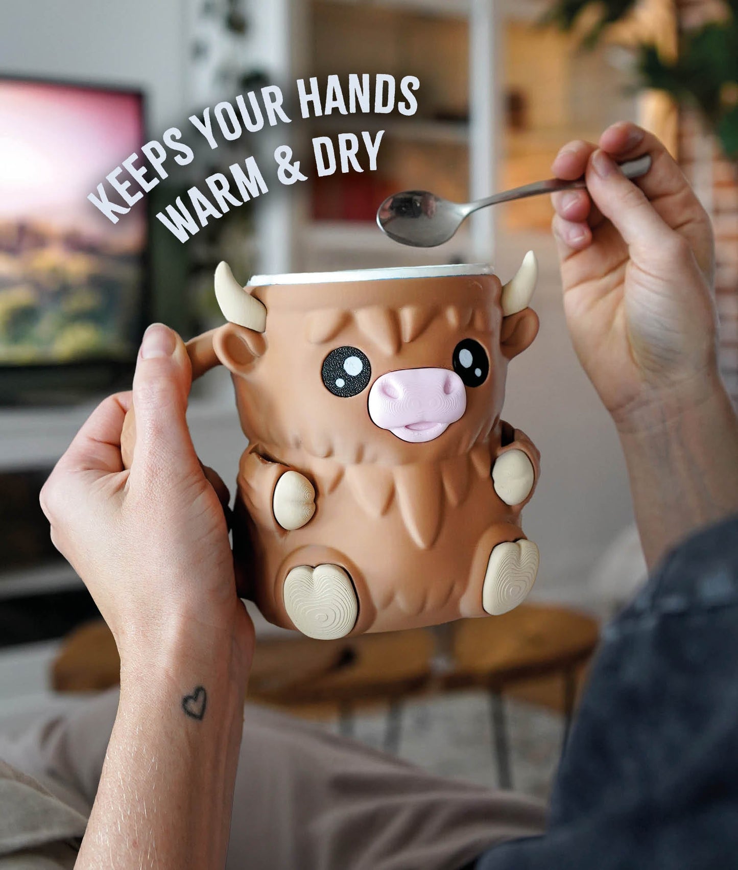Highland Cow Ice Pint Holder