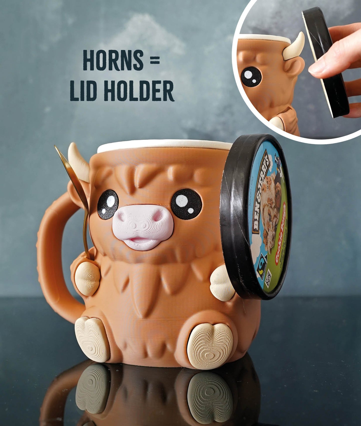 Highland Cow Ice Pint Holder