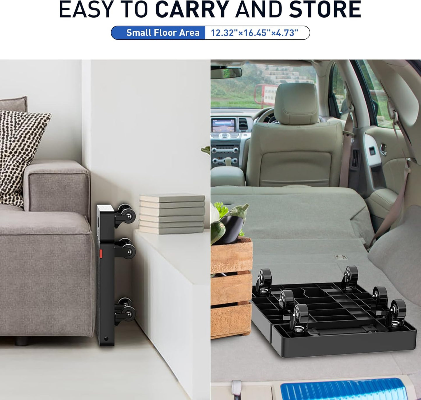 Folding Trolley, 500 lb Heavy Duty Luggage Trolley