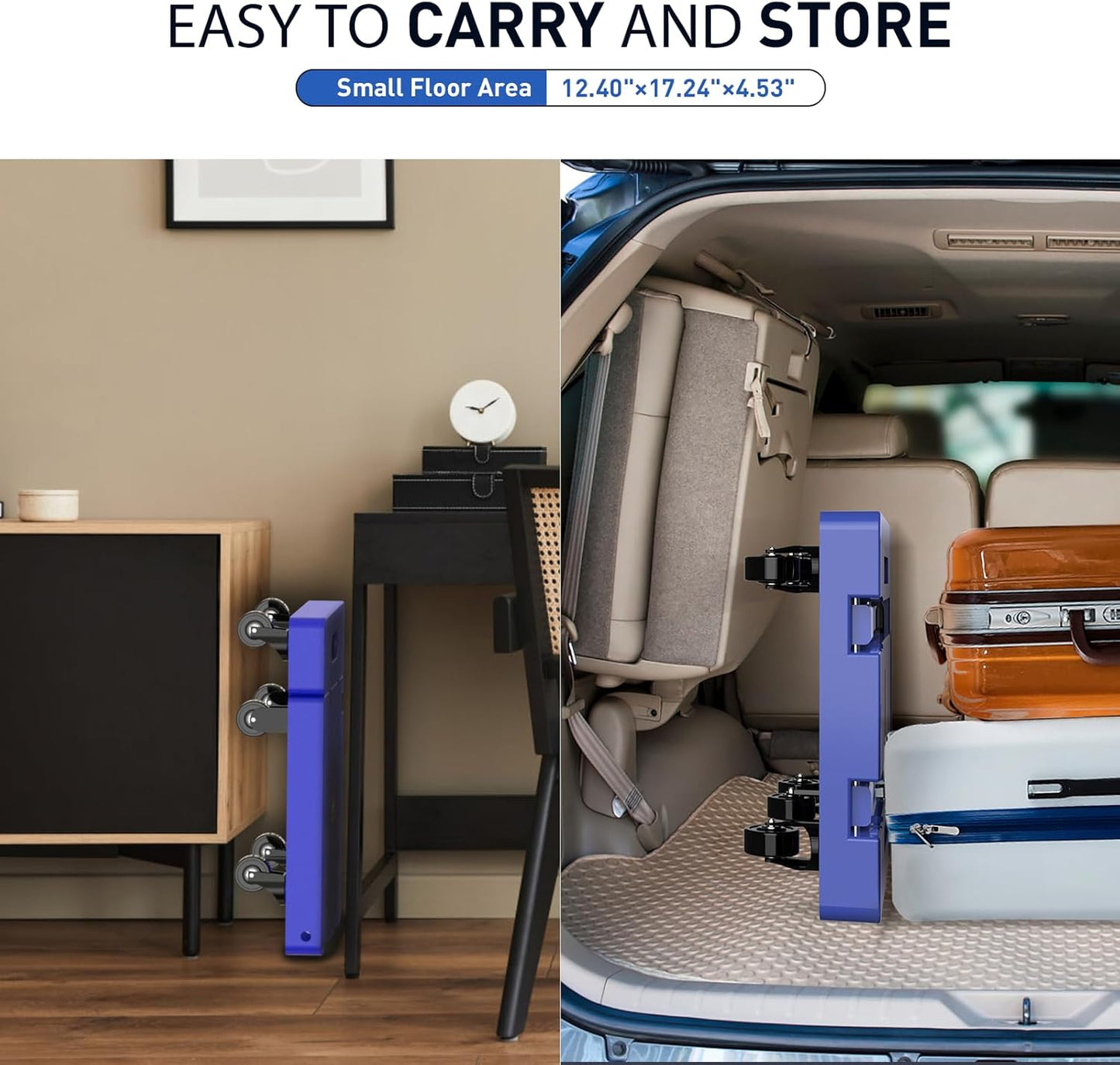 Folding Trolley, 500 lb Heavy Duty Luggage Trolley