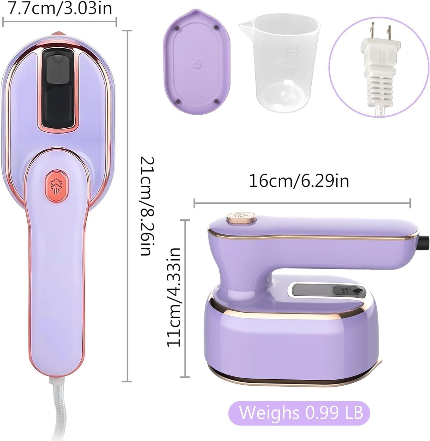 Mini handheld steamer can be used wet or dry