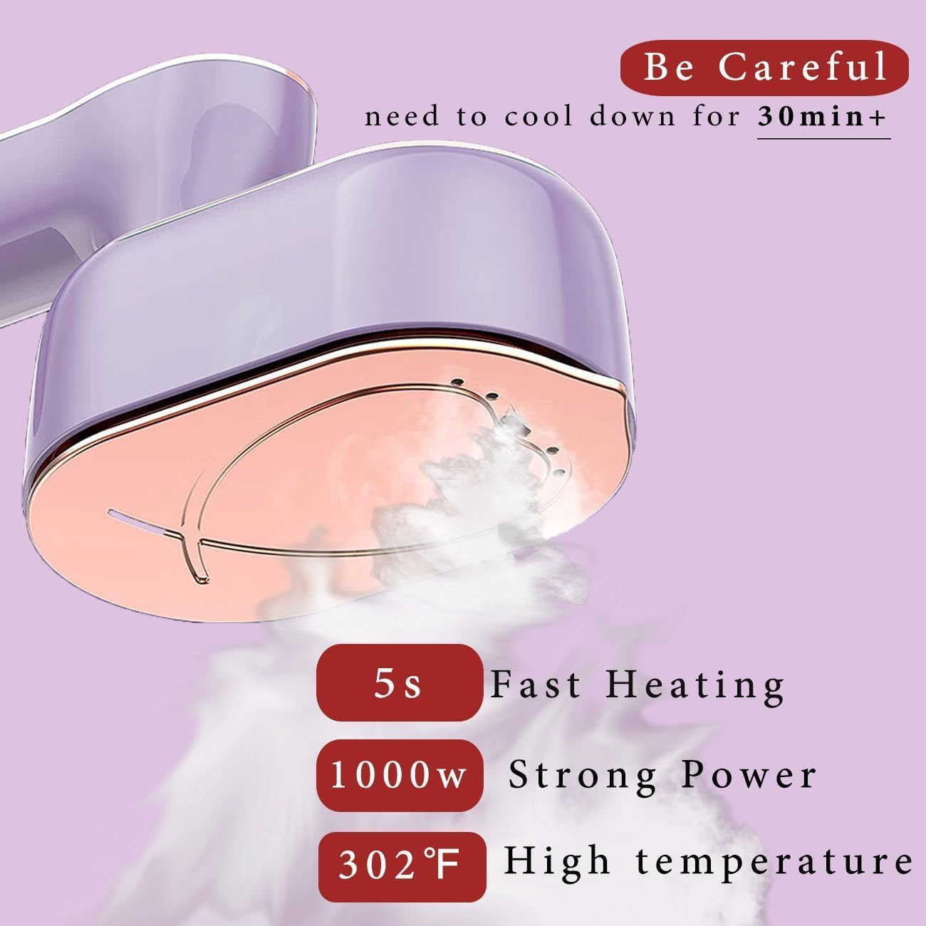 Mini handheld steamer can be used wet or dry