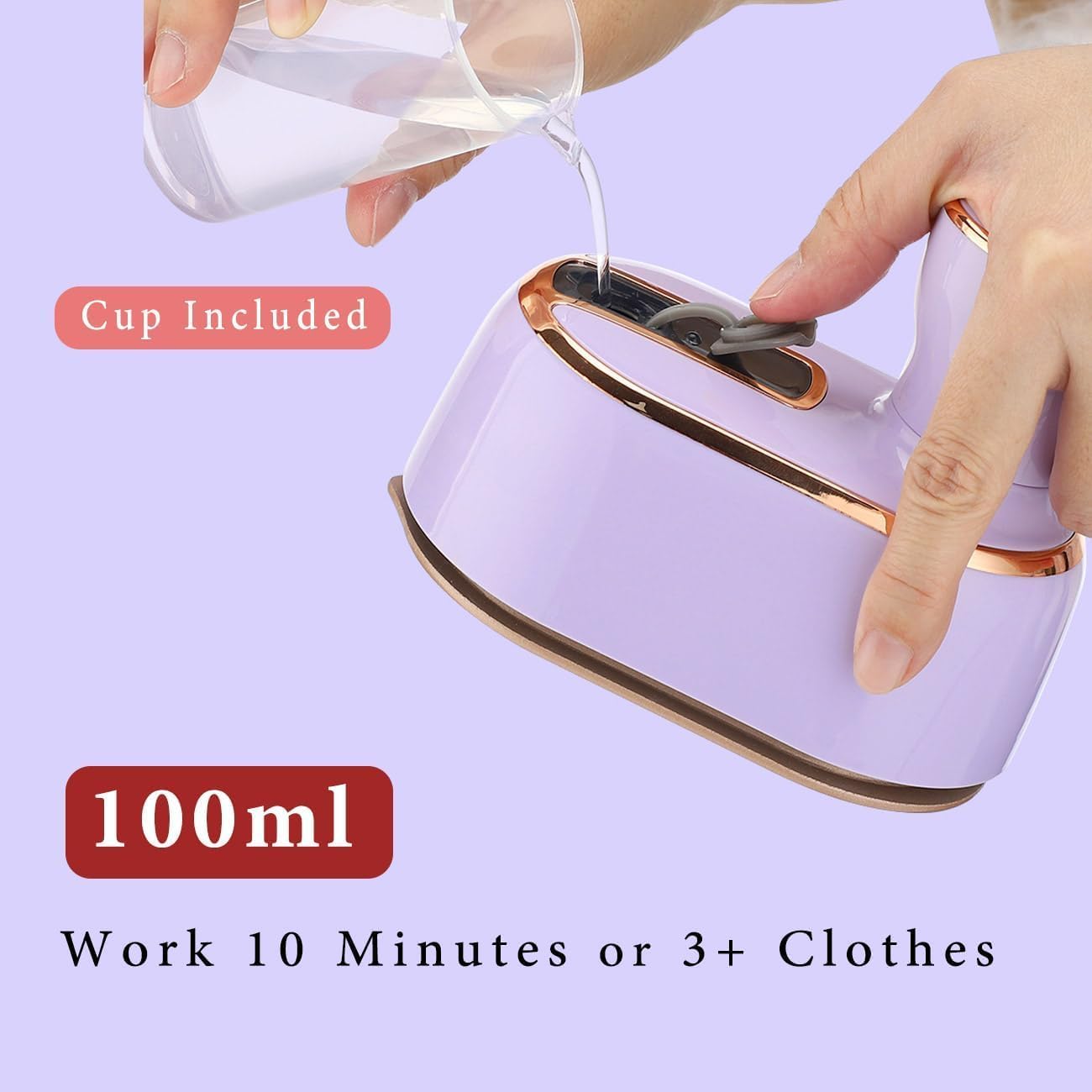 Mini handheld steamer can be used wet or dry