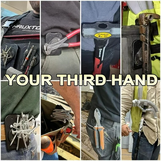 Father's Day Gifts Magnetic Tool Holder-Clip-On Belt Magnet for Screws,Nails,Hammers,Sockets,Pliers,Screwdrivers,Trowels,Drill Bits,Wrenches &More Heavy Duty