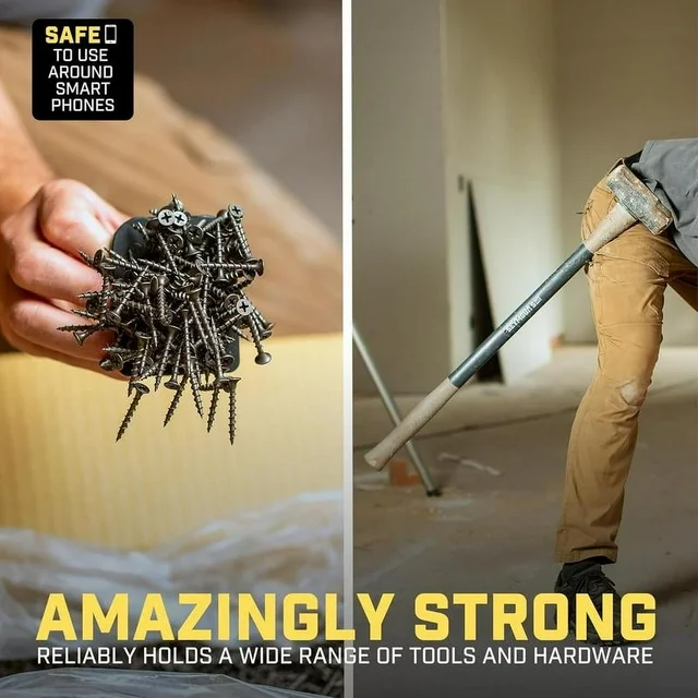 Father's Day Gifts Magnetic Tool Holder-Clip-On Belt Magnet for Screws,Nails,Hammers,Sockets,Pliers,Screwdrivers,Trowels,Drill Bits,Wrenches &More Heavy Duty