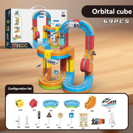 Magic Track Cube Children's High-speed Railway Train