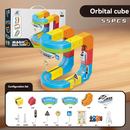 Magic Track Cube Children's High-speed Railway Train