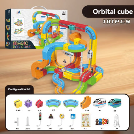 Magic Track Cube Children's High-speed Railway Train