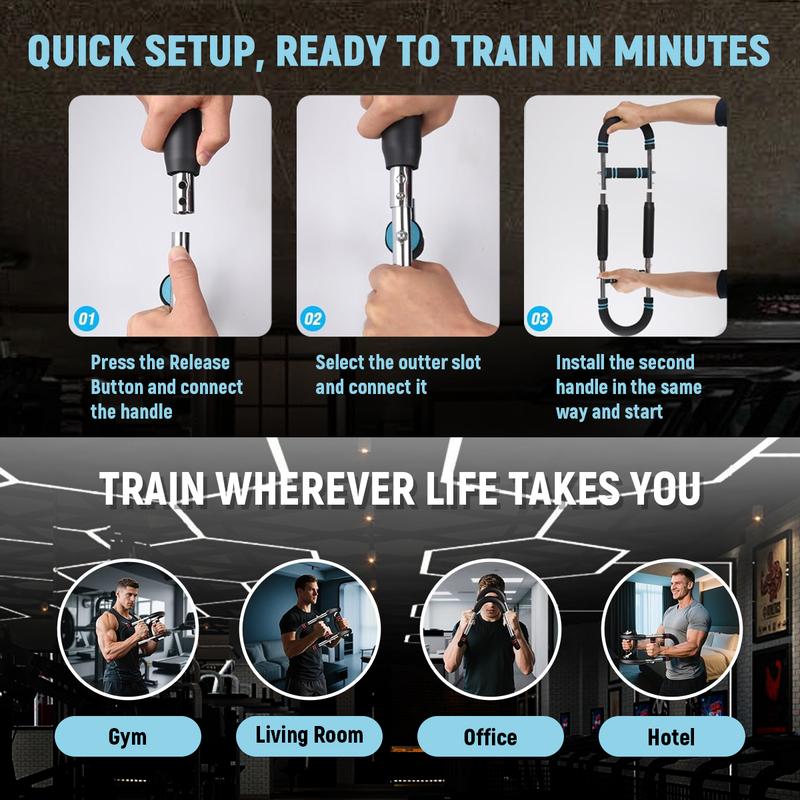 60-110 lb Adjustable Chest Workout Equipment, Men's Arm Strength Trainer