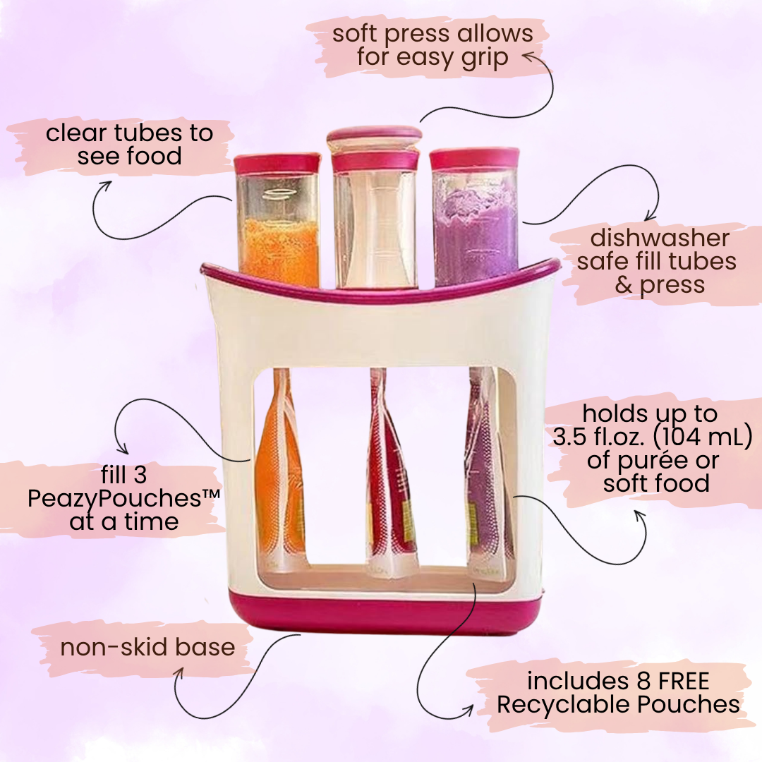 Children's fruit puree squeezer food supplement machine