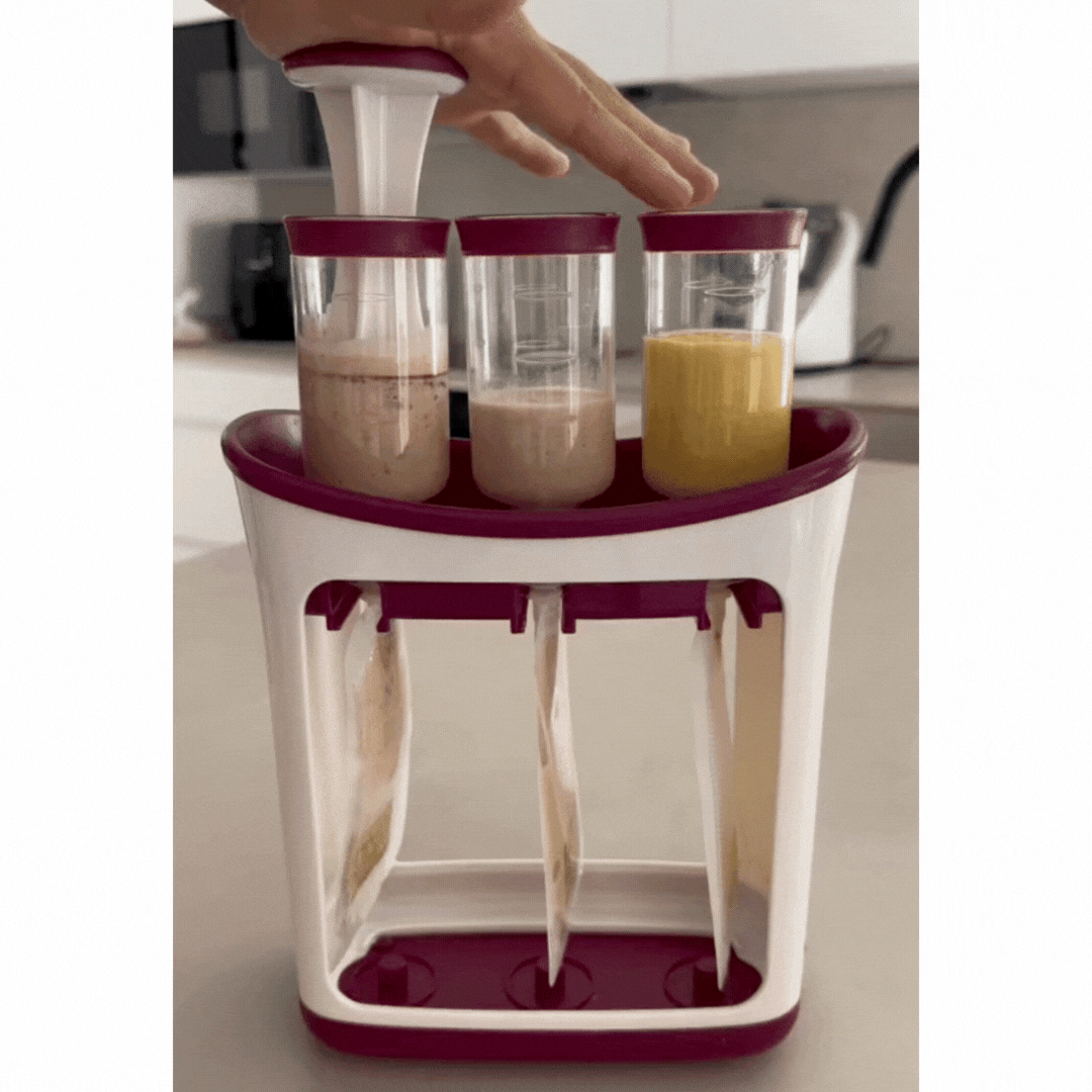 Children's fruit puree squeezer food supplement machine