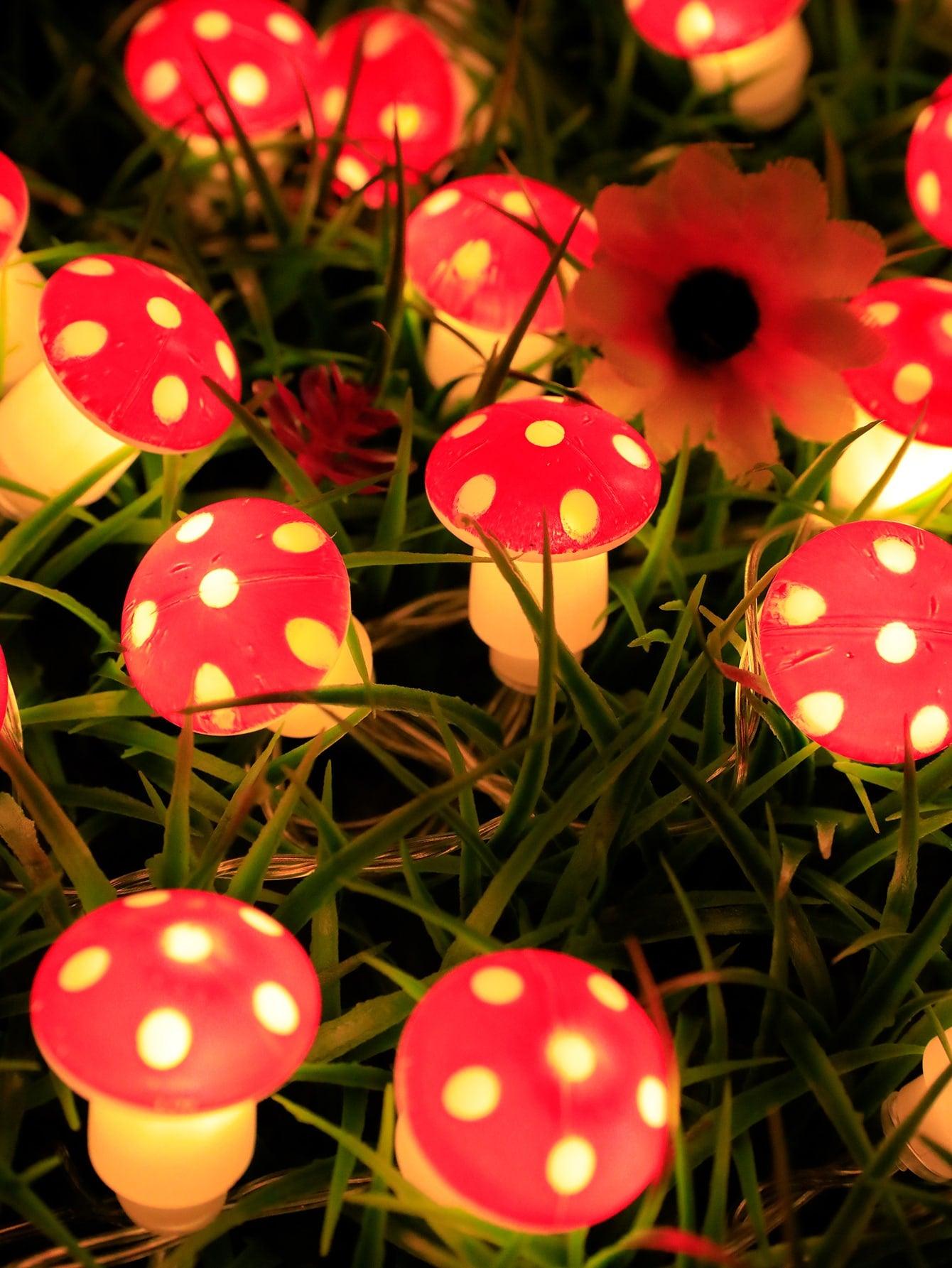 10/20 Led 1.5/3M Mushroom Design String Light