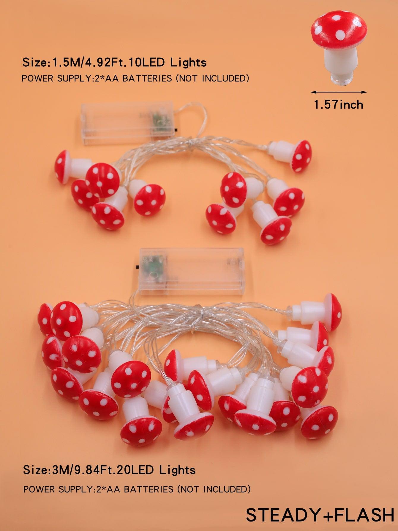 10/20 Led 1.5/3M Mushroom Design String Light